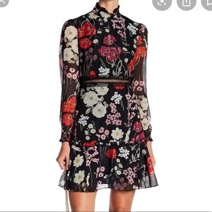 Donna Morgan Black/dragonfruit Dress